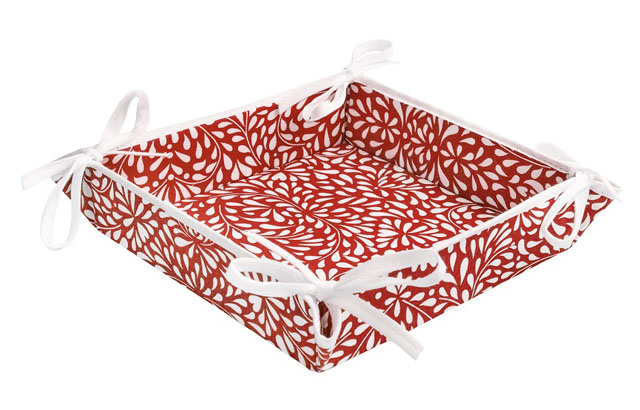 Provencal "coated" bread basket (Ondine. red) - Click Image to Close